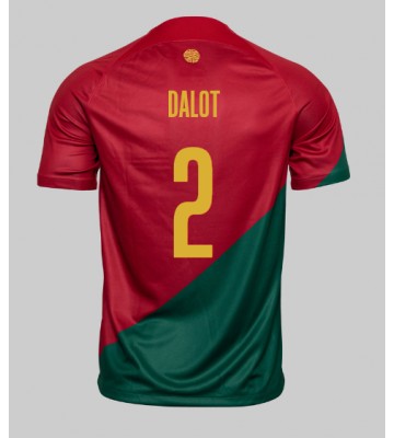 Portugal Diogo Dalot #2 Hemmatröja VM 2022 Korta ärmar